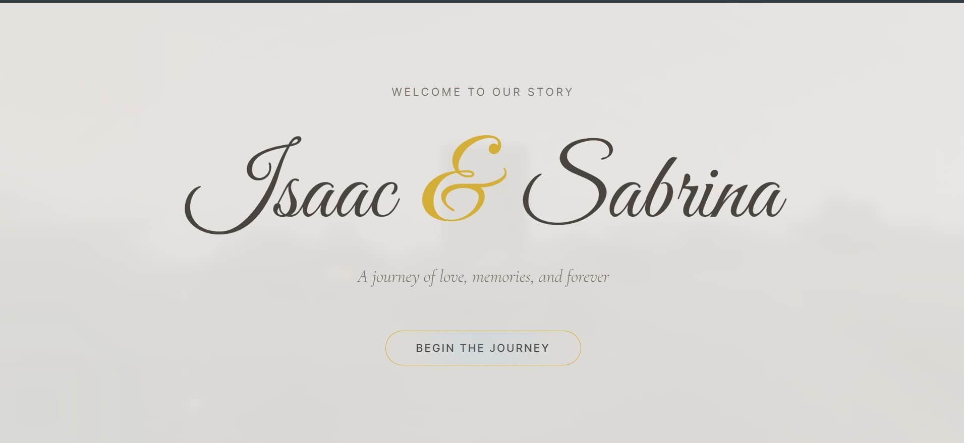 Isaac & Sabrina: Wedding Website screenshot